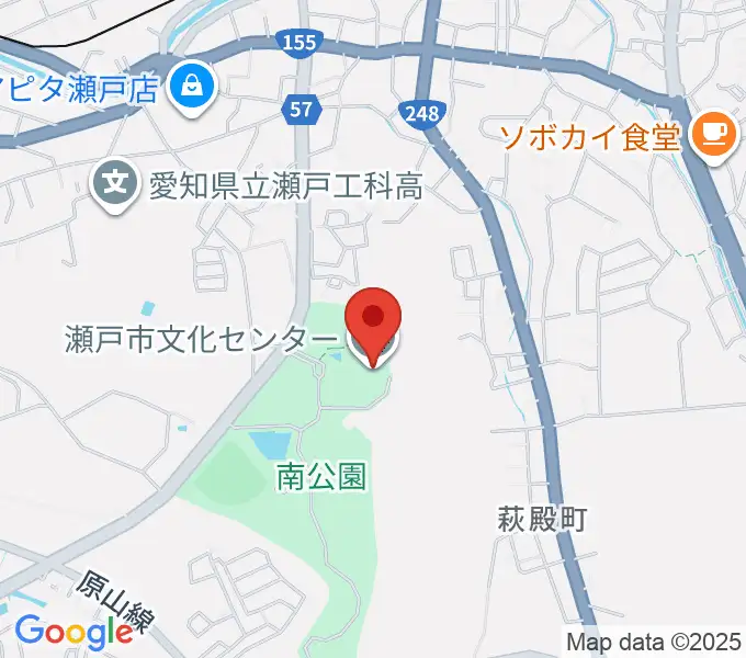 瀬戸市文化センターの地図