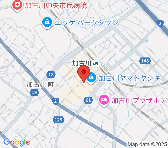 オクダ楽器の地図