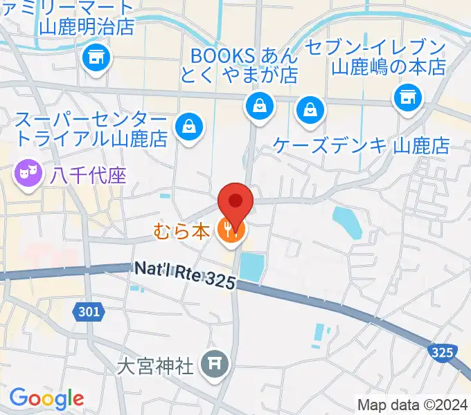 大谷楽器店 山鹿教室の地図