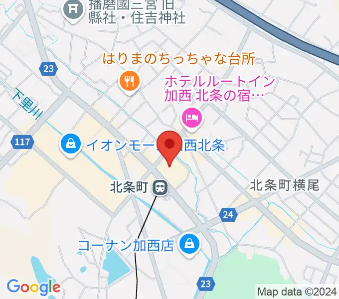 ねひめホール（加西市地域交流センター）の地図