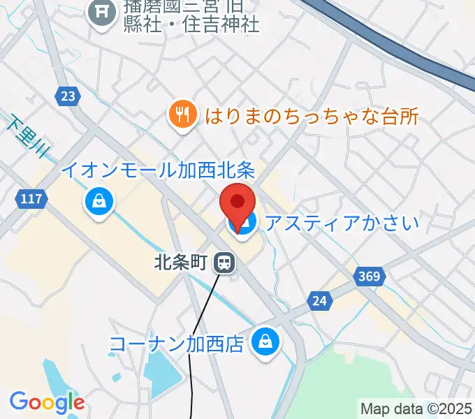 ねひめホール（加西市地域交流センター）の地図