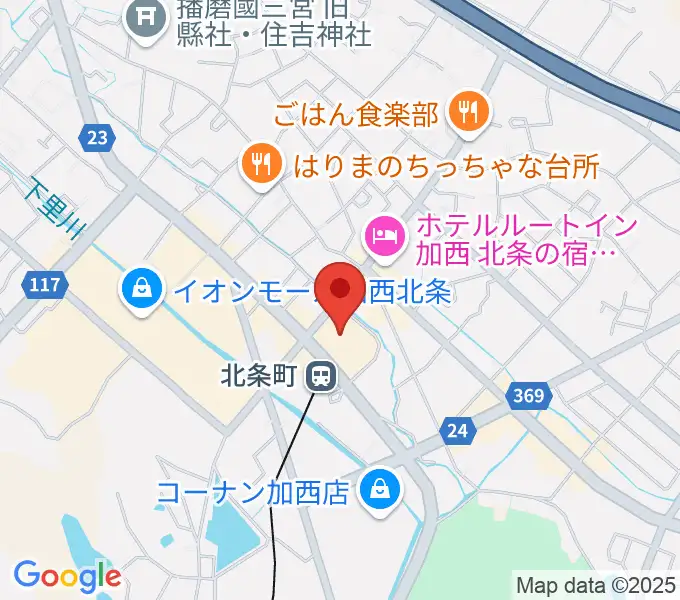 ねひめホール（加西市地域交流センター）の地図