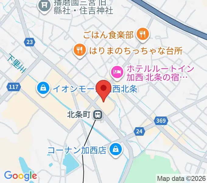ねひめホール（加西市地域交流センター）の地図