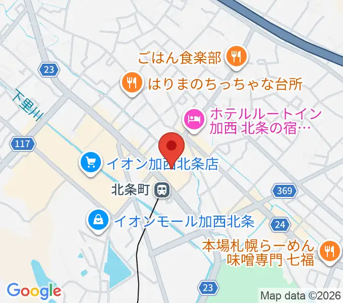 ねひめホール（加西市地域交流センター）の地図
