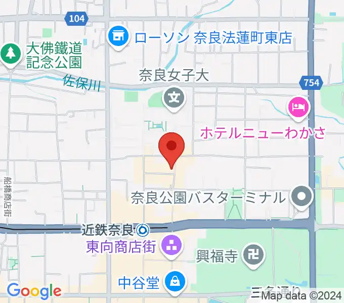 奈良ビバリーヒルズの地図