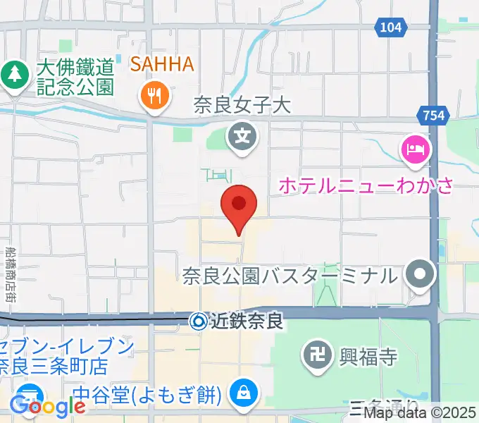 奈良ビバリーヒルズの地図