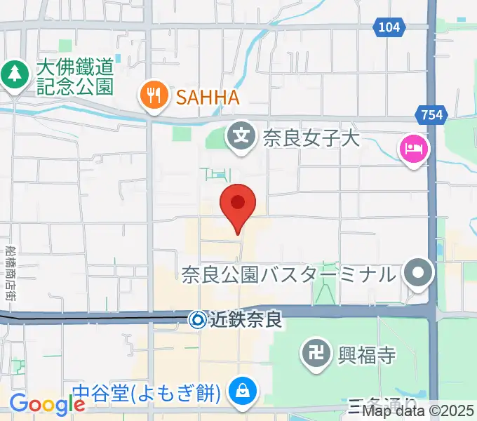 奈良ビバリーヒルズの地図
