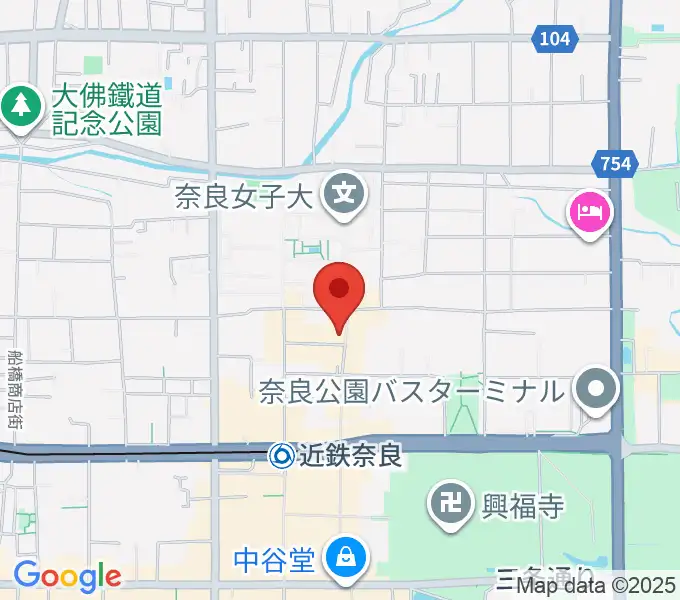 奈良ビバリーヒルズの地図