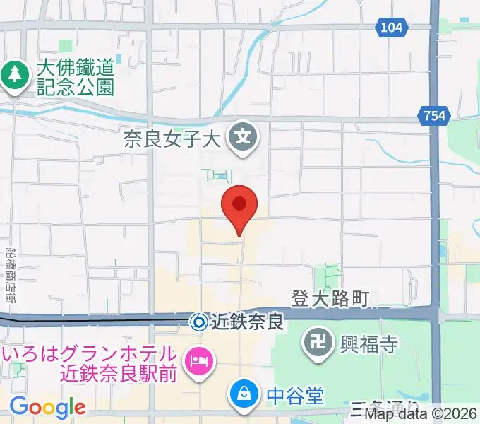 奈良ビバリーヒルズの地図