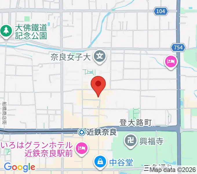 奈良ビバリーヒルズの地図