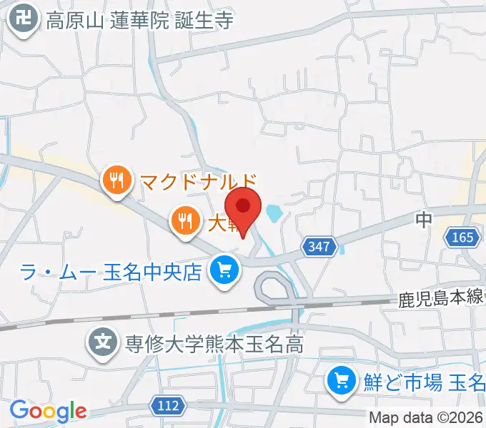 大谷楽器店 玉名教室の地図
