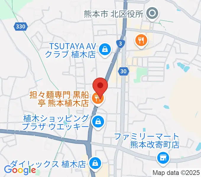 大谷楽器 植木教室の地図
