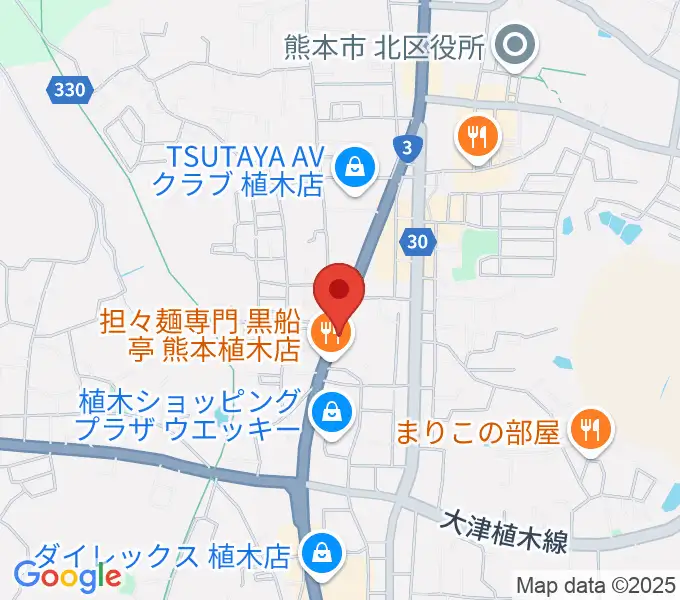 大谷楽器 植木教室の地図