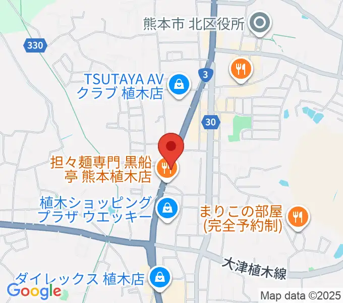 大谷楽器 植木教室の地図