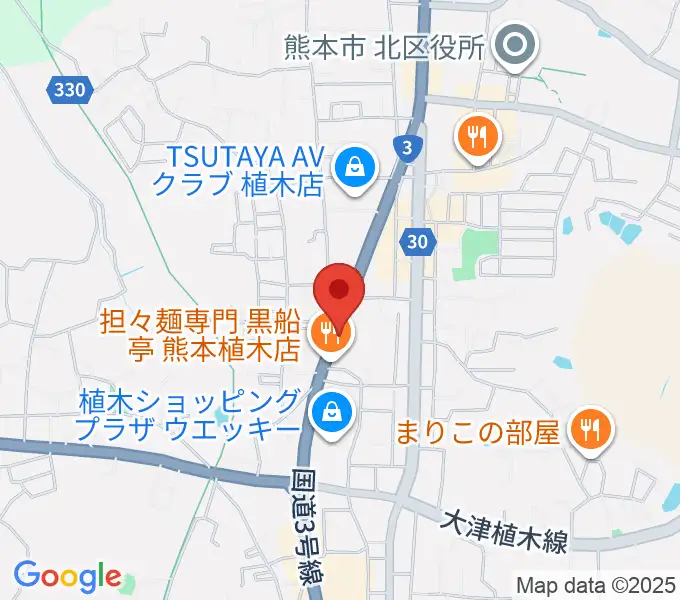 大谷楽器 植木教室の地図