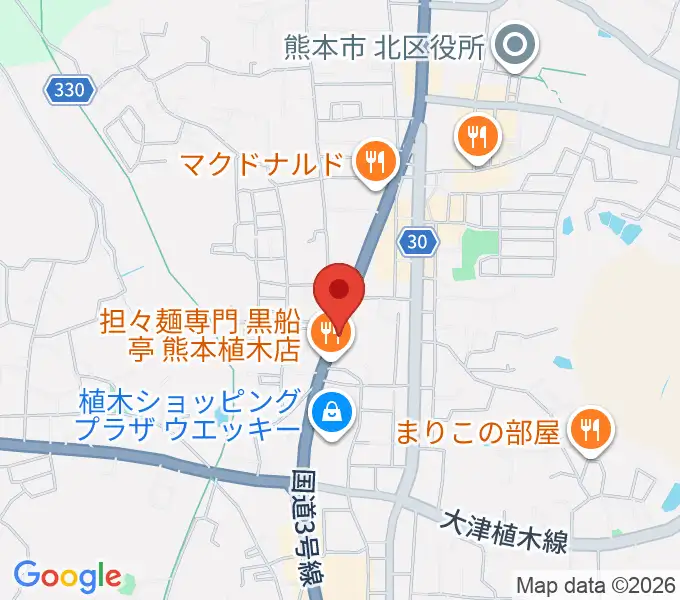 大谷楽器 植木教室の地図