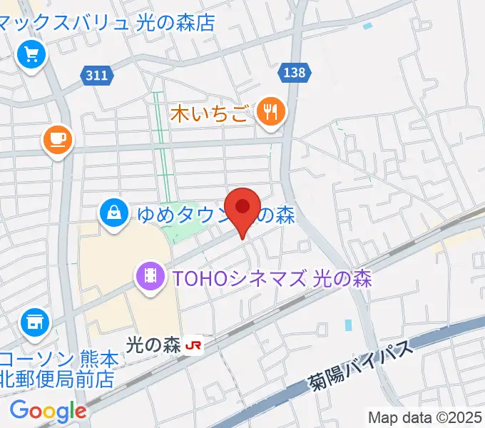 大谷楽器 光の森教室の地図