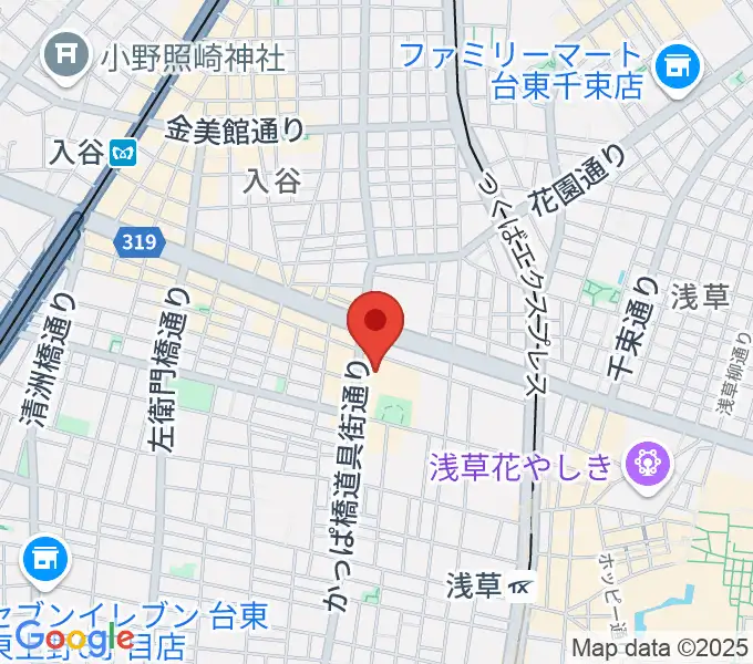 台東区生涯学習センターの地図