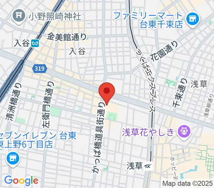 台東区生涯学習センターの地図