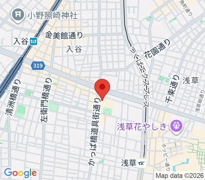 台東区生涯学習センターの地図
