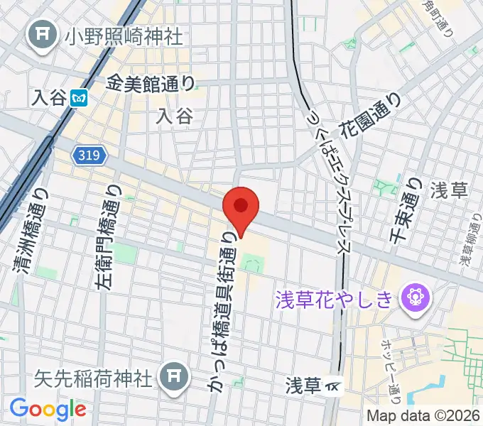 台東区生涯学習センターの地図