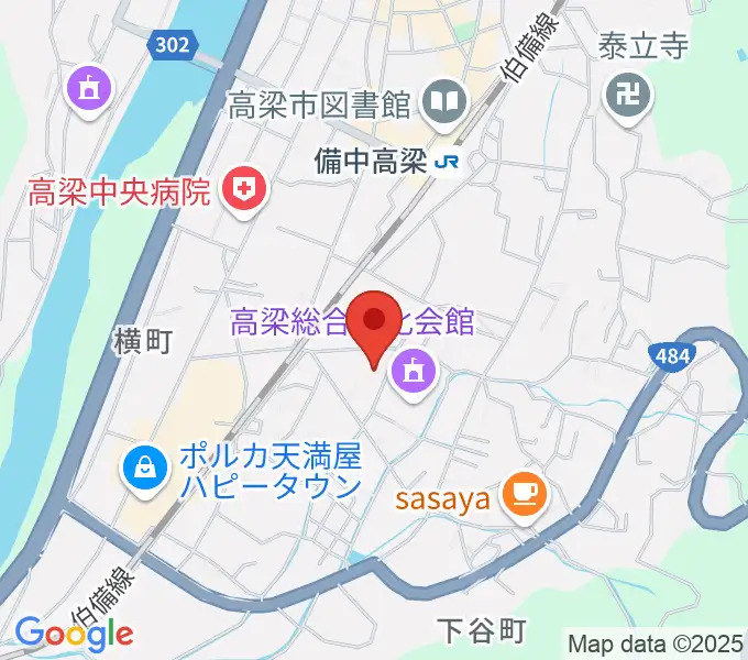 高梁市文化交流館の地図