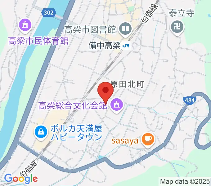 高梁市文化交流館の地図