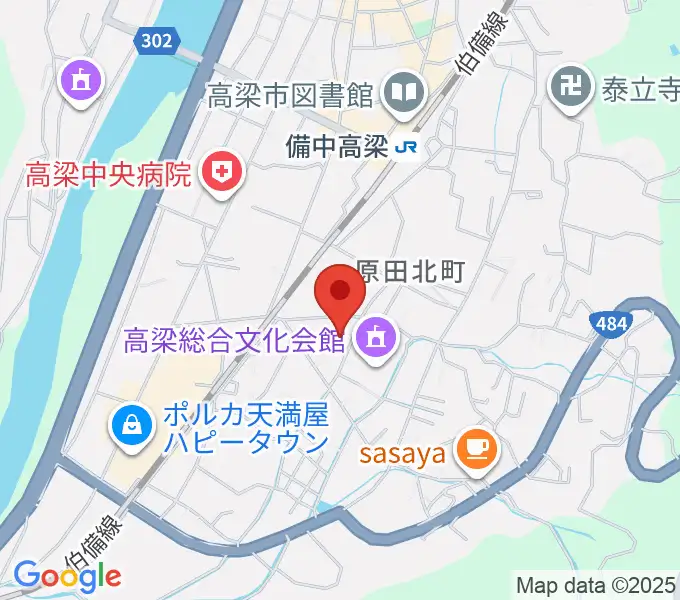 高梁市文化交流館の地図