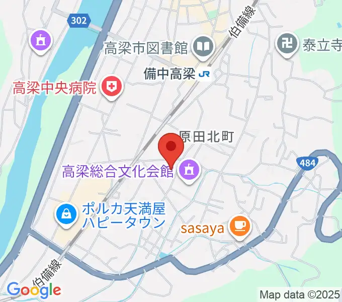 高梁市文化交流館の地図