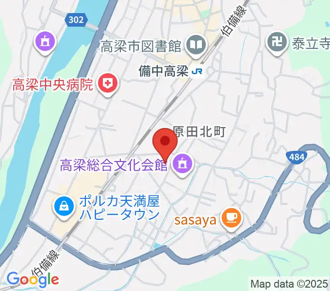 高梁市文化交流館の地図