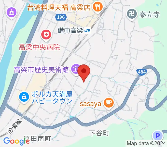 高梁総合文化会館の地図