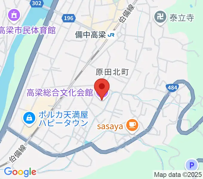 高梁総合文化会館の地図