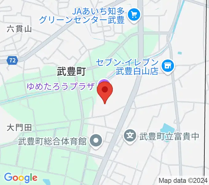 ゆめたろうプラザ 武豊町民会館の地図