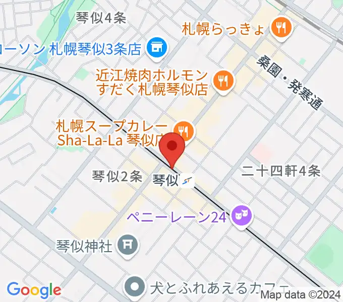 ターミナルプラザことにパトスの地図