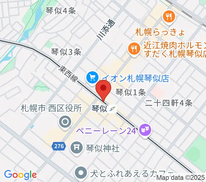 ターミナルプラザことにパトスの地図
