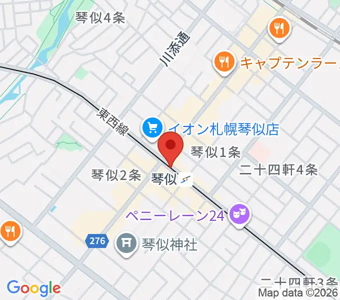 ターミナルプラザことにパトスの地図