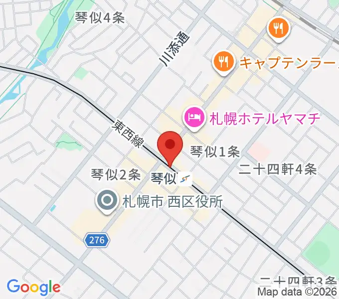 ターミナルプラザことにパトスの地図