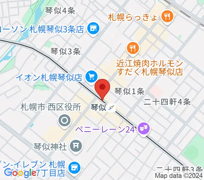 ターミナルプラザことにパトスの地図