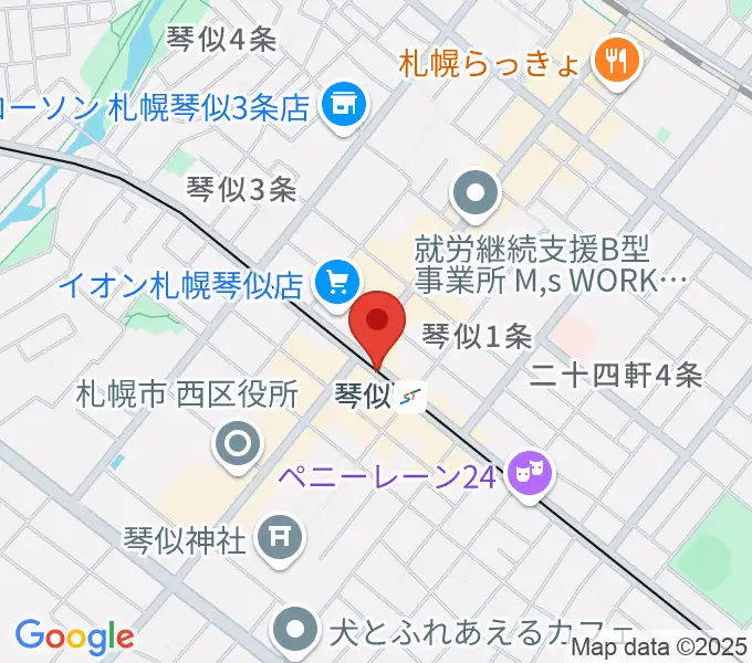 ターミナルプラザことにパトスの地図