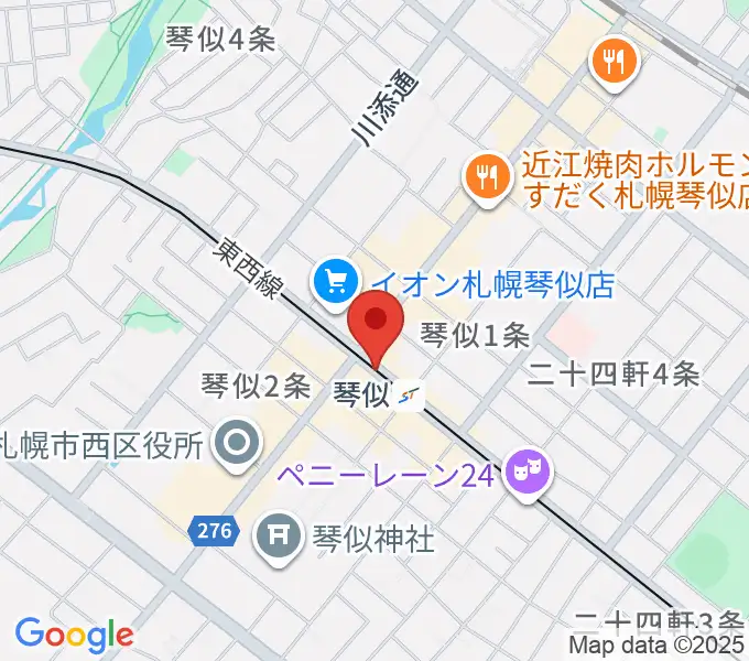 ターミナルプラザことにパトスの地図
