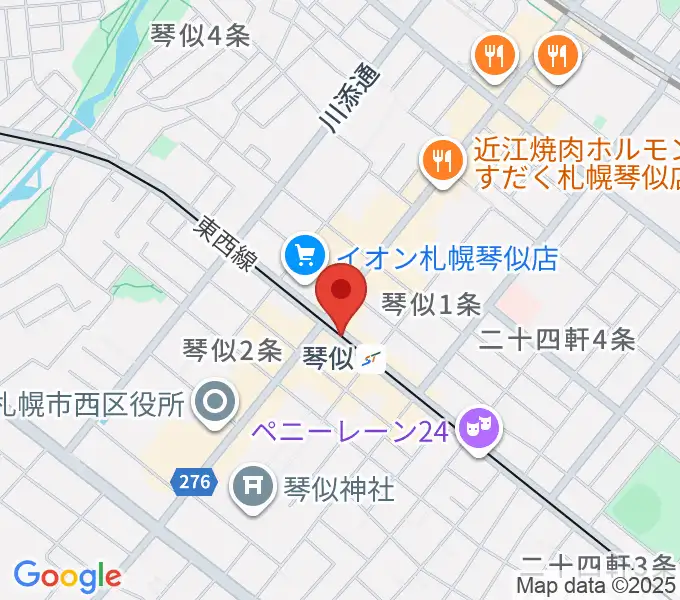 ターミナルプラザことにパトスの地図