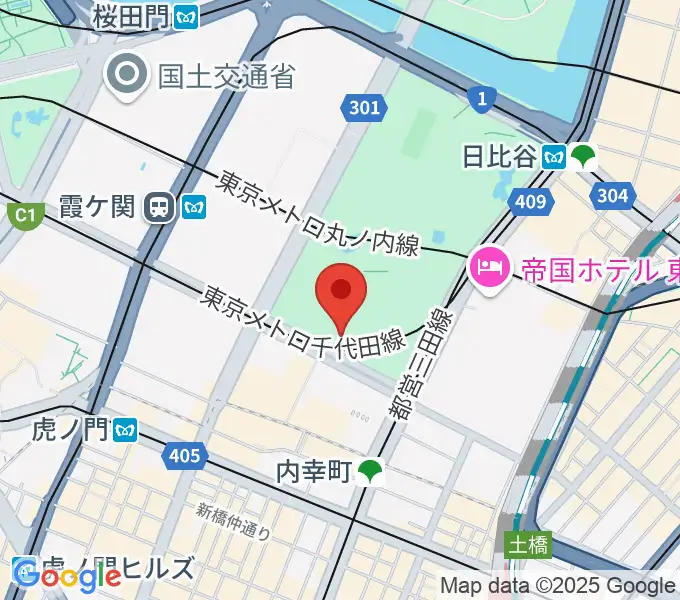 日比谷コンベンションホールの地図