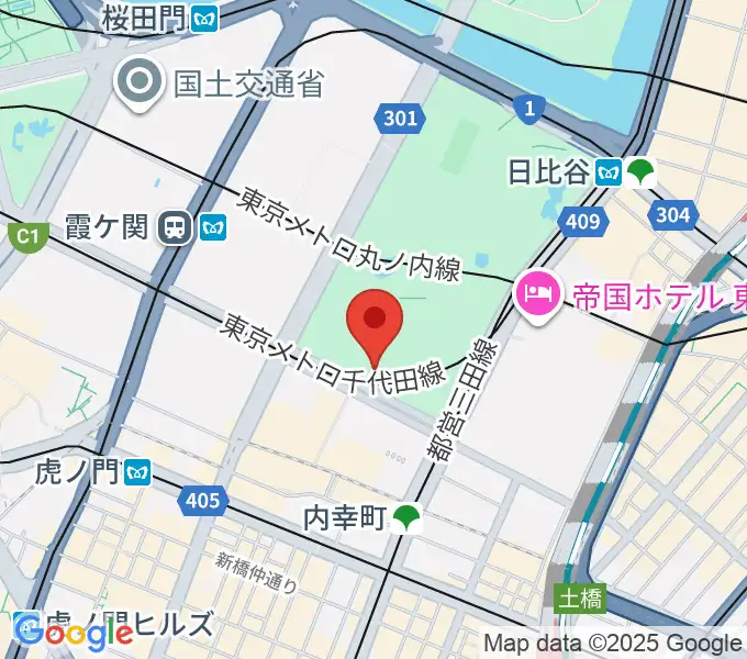 日比谷コンベンションホールの地図