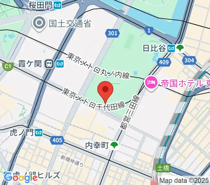日比谷コンベンションホールの地図