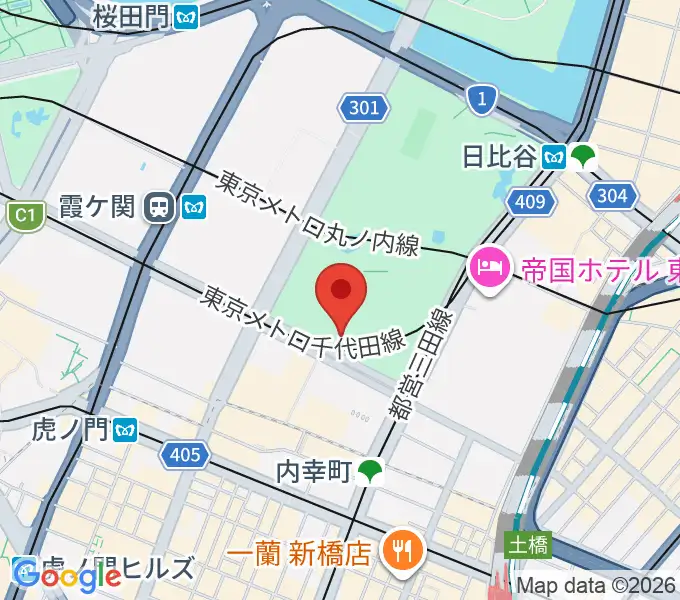 日比谷コンベンションホールの地図