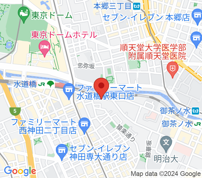 東京倶楽部 水道橋店の場所