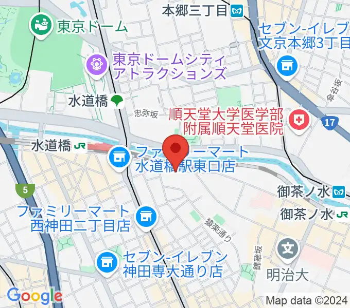 東京倶楽部 水道橋店の地図