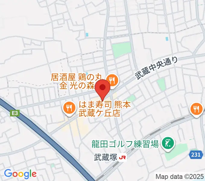 大谷楽器 武蔵ヶ丘教室の地図