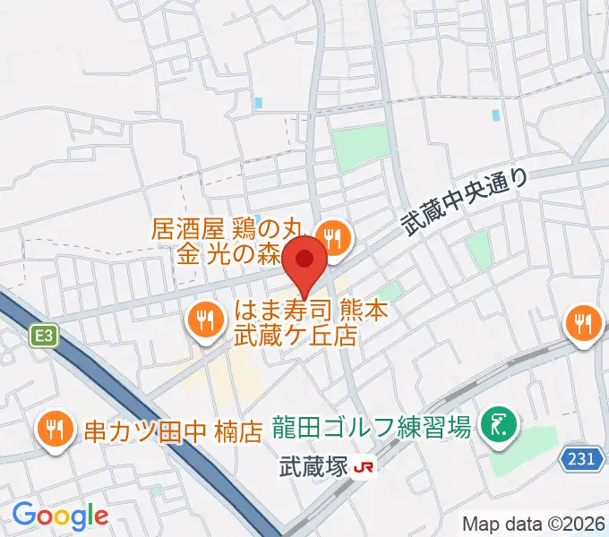 大谷楽器 武蔵ヶ丘教室の地図