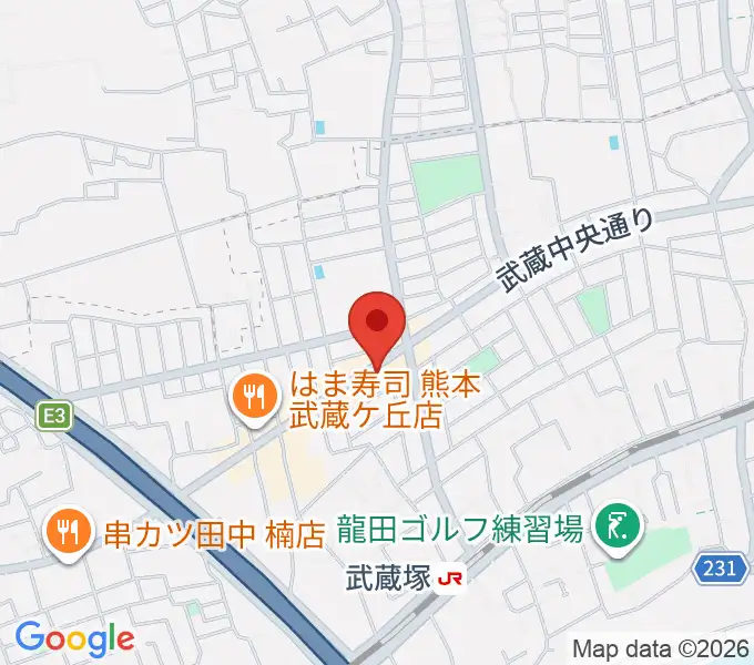 大谷楽器 武蔵ヶ丘教室の地図